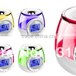 7 Color Changing Digital LCD Alarm Clock With Aroma Heater & FM Radio thumbnail-1