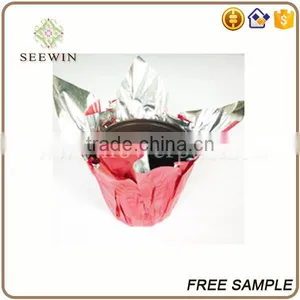 Matellized Paper Flower Decoration Colorful Chinese Plant Pots thumbnail-2