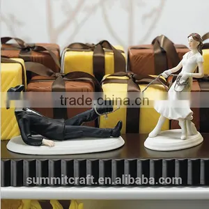 Custom Binding Bride and Groom Figurine Wedding Table Decoration thumbnail-1