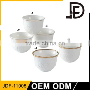 Drinkware Gold Ceramic Cup of Coffee, Eco Ceramic Coffee Cup, 150ml Ceramic Coffee Cup thumbnail-1
