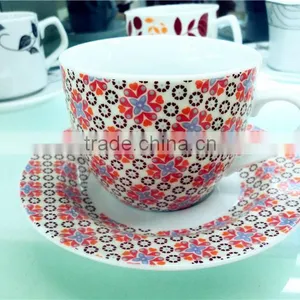 Bulk Porcelain Ceramic Tea Cup and Saucer thumbnail-1