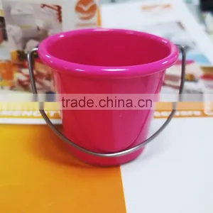 Pastel Colored Set of 4 Eggs Cups Small Mini Bucket Metal Tin Egg Holder thumbnail-2