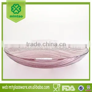 Cheap Gold Flower Glass Dishes Charger Plates thumbnail-1