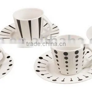 8pcs Porcelain Cup & Saucer Set thumbnail-1
