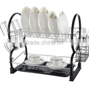 Metal Wire Black Dish Rack Drainer thumbnail-2