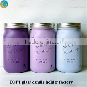 Mason Jar Invitation Beautiful Milk Glass With Frost Glass Candle Holder Unique and Modern thumbnail-2