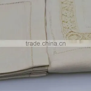 100% Cotton Plain Hemstitched Table Napkins, Set of 6 thumbnail-4