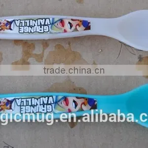 Stable Quality Color Changing Plastic Magic Spoon for Kids Temperature Measuring Spoon Coffee Spoon thumbnail-1