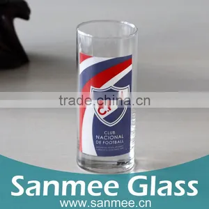 Custom Printing Pattern Tall Straight Drinking Glass Tea Cup Wholesale thumbnail-1
