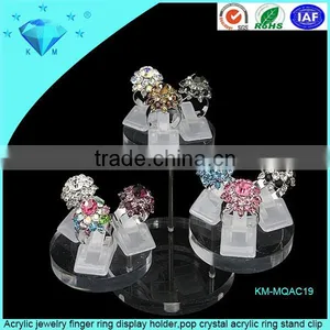 Promotional Good Quality Beautiful Exquisite Transparent Acrylic Finger Ring Display Stand thumbnail-5