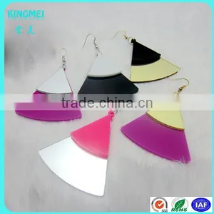 Modern Fashion Laser Cutting Mirror and Shining Acrylic Earring for Stage and Party thumbnail-4
