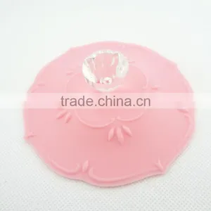 Silicone Cup Lids - Diamond Mug Cover - Silicone Glass Cover Suction Lids for Coffee and Tea Cup thumbnail-1