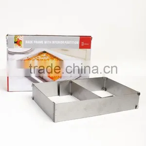 L.27.5-52.5CM W.18.5-34CM H 5CM S/S ADJUSTABLE CAKE RING thumbnail-1