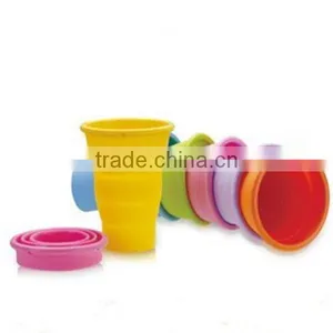 Hongguan Silicone Collapsible Cup With Handle,collapsible Travel Cup,collapsible Drinking Cup thumbnail-1