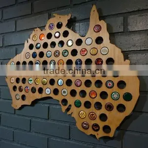 Best Selling Wood Beer Laser Craft Cap Maps for Bar Deco thumbnail-1