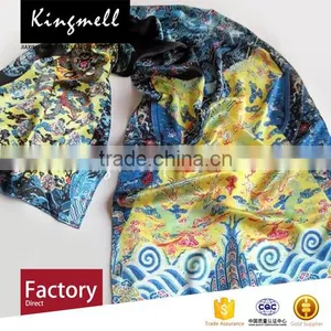 Custom Chinese Dragon Style of Digital Printed Silk Scarf for Men in Spring thumbnail-1