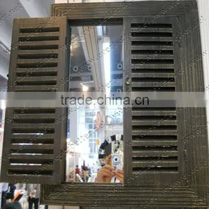 Wood Shutter New Arrival Beautiful Classics Solid Wood Decorative Mirror thumbnail-1