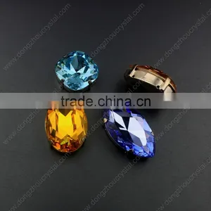 Best-selling Topaz Drop Shape Glass Fancy Stones.Factory Price Pointback Faceted Glass thumbnail-2