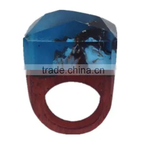 Fashion Forest Natural Wood Resin High-quality Handcraft Ring ,OEM Original Ring Big Brand thumbnail-2