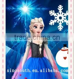 Wholesale Handmade Birthday Girls Frozen Tutu Dress Fabric fo thumbnail-6