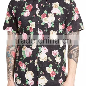 Roses Floral Button Shirt Dress for Men Made by Chinese Manufacturer thumbnail-1