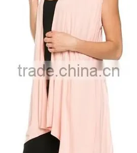 Cheap China Wholesale Clothing Women's Draped Open Front Jersey Knit Vest thumbnail-2