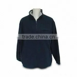 Men's Sweatshirt With Stand-up Collar and Contrasting Color Collar Lining thumbnail-1