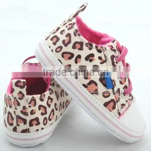 New Famous Brand First Walkers Baby Shoes Newborn Leopard Print Canvas Infant Shoes thumbnail-3