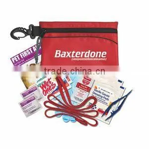 Pet First Aid Kit - Has Sterile Gauze Pads, First Aid Ointment, Leash, Antibacterial Wipes and Comes With Your Logo thumbnail-1