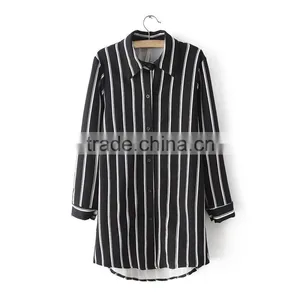 Fashion Dress Customize Long Shirt With Long Sleeve Autumn 2015 Clothes Women t Shirt thumbnail-1