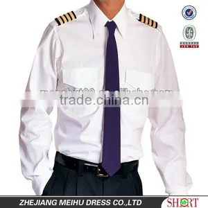 2016 Long Sleeve and Half Sleeve With Attached Epaulettes Men's Pilot Shirt and Pilot Uniform Manufacturer thumbnail-1