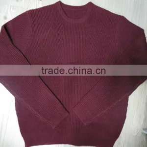 Dark Purple Body Round Neck Design Pullover Casual Men Knitted Sweater Men thumbnail-1
