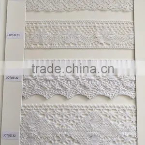 Border Lace, White Floral Bridal Lace Trim thumbnail-1