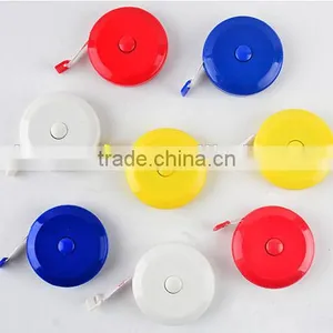Promotional Cheap Round Customized Measuring Tape With Button thumbnail-1