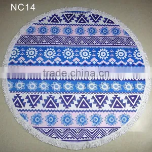 330g Cabbage Cattot Printed Round Beach Towel/jkr Bath Towel Table Towel Shawl Yoga Mat Beach Towels/ Round Beach Towels thumbnail-5