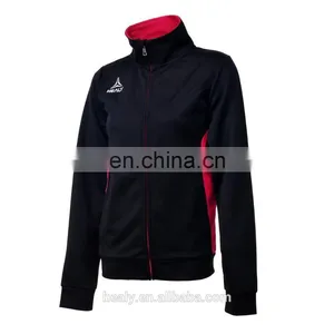 Custom University Bungee Cord Hem Polyester Fleece Track Top thumbnail-3
