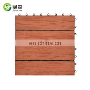 WPC Garden Swimming Pool Decoration Deck DIY Tiles 310*310mm Wpc Interlocking Decking Tiles thumbnail-2