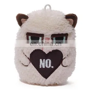 Plush Animal Toy Grumpy Funny Expression Cat Mini Key Chain thumbnail-4