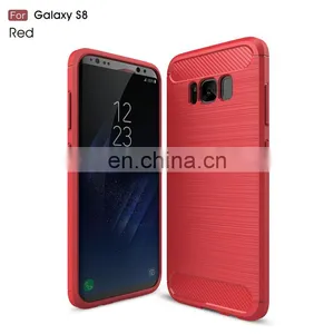Carbon Fiber Pattern Soft TPU Back Cover Case for Samsung Galaxy S8 thumbnail-1