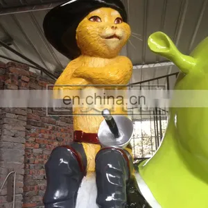 Customized Fiberglass Shrek Statue for Sale thumbnail-5