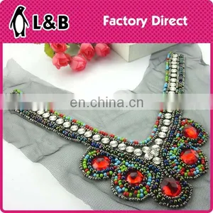 New Model Fashion Women Beaded Collar Applique thumbnail-1