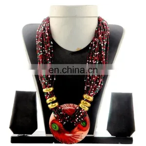Banjara Pearl Beded Western Necklace-Indo Western Banjara Necklace-Costume Peacock Style Jewelary thumbnail-3