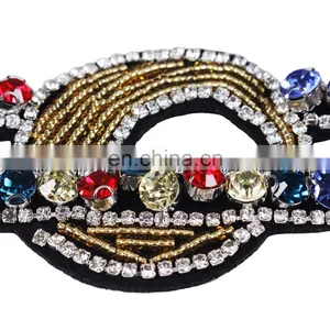 Wholesale Beaded Rhinestones Spacecraft Patches Applique Badge Sew on Clothes thumbnail-2