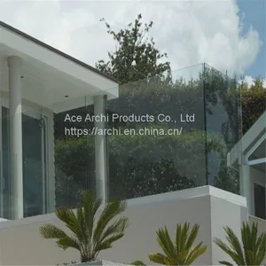 Aluminum U Channel Tempered Glass Balustrade for Balcony & Deck Railing thumbnail-3