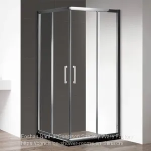 Shower Room Shower Enclosure Square Shape 2 Fixed Panels 2 Sliding Door thumbnail-1