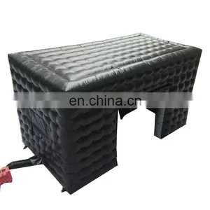 Commercial Black Portable Inflatable Tube Kiosk Blow up Booth Inflatable Cube Party Tent thumbnail-5