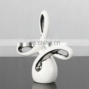 Chinese Traditional Wishful Knot High-quality Exquisite Ceramics Office Living Room Crafts Furnishings thumbnail-2