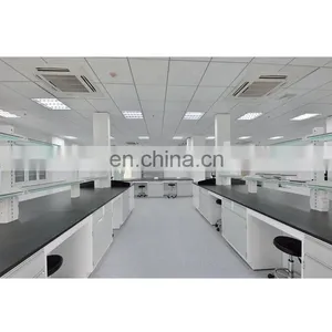 China Steel Lab Furniture Work Bench Science Lab Island Table With Underneath Cabinets thumbnail-3