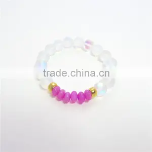FULL-0318 Latest Jewelry Men Druzy Beads Stone Rainbow Bracelet in Bulk thumbnail-1