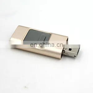 2019 New Product 3 in 1 64G Mobile Phone Custom Otg USB Flash Drive for Iphone 5 6 6s 7 7plus IOS / Android thumbnail-1